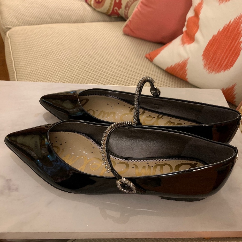 Sam Edelman Rally Crystal Mary Jane Pointed Toe Flats